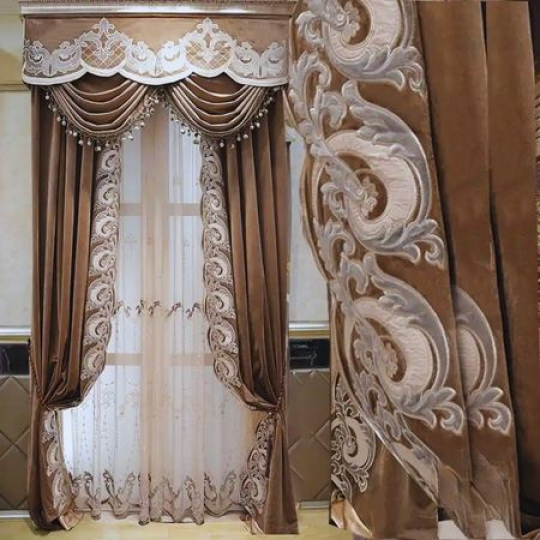 Rèm Vải In Hoa Văn Hiện Đại 